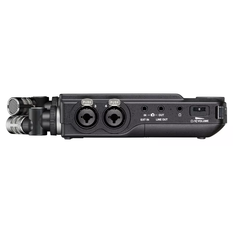 Kaasaskantav mitme rajaga helisalvesti Tascam Portacapture X8 — 6 kanalit, 24/32-bitine, kuni 96 kHz, 4 XLR/TRS kombosisendit, SD-kaart, USB-C, aku või võrgutoide