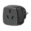 Reisiadapter AUS/CN > Maandatud pistik, pistikupesa adapter must