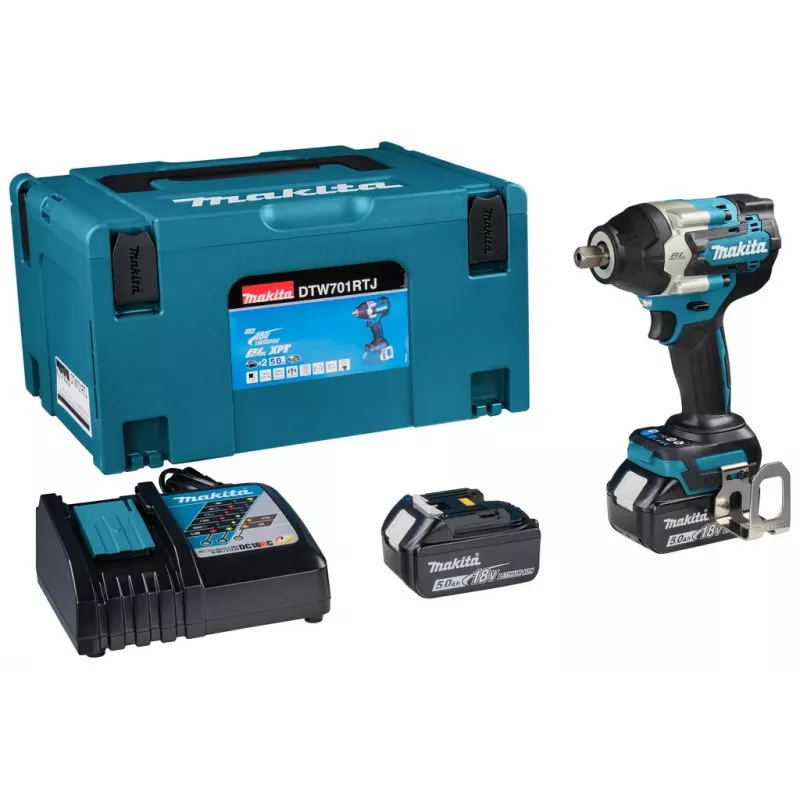 Makita DTW701RTJ akumulatsiooniga löökkeeraja/impulsskeeraja 1000 p/min Must, Sinine