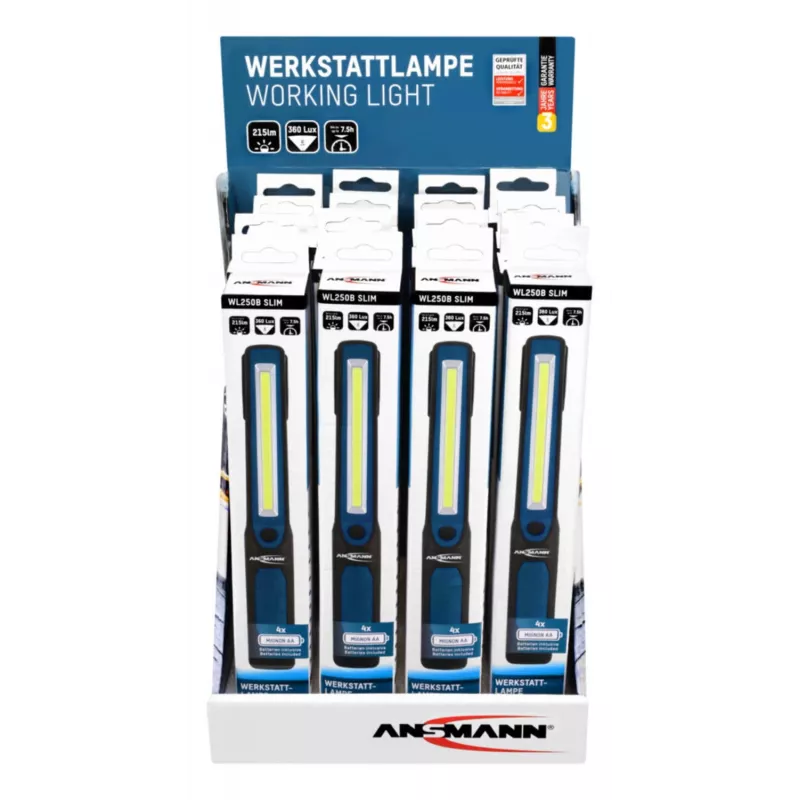 Käsilamp Ansmann WL250B must sinine COB LED 3W 215lm