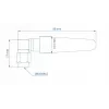 Teltonika LTE antenn 003R-00296, 5dBi, SMA-isane, nurga all