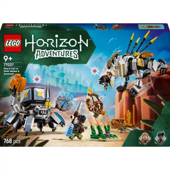 LEGO komplekt Horizon Adventures 77037 – Aloy ja Varl vs Shell-Walker ja Sawtooth, 768 tk, 2 minifiguuri