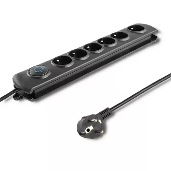 Liigpingekaitse Qoltec 50172 Must 6 pistikupesa 230V 5m