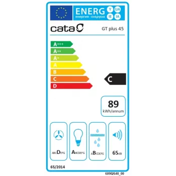 Lakke sisseehitatud õhupuhasti CATA GT-PLUS 45 WH/M, 492×277 mm, 645 m³/h, alumiiniumfiltri, roostevaba teras