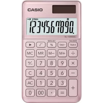 kalkulaator Casio SL-1000SC-PK taskupõhine lihtne roosa