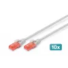 Patch Cord Digitus CAT 6 U/UTP LSZH 0.5m 10 tk