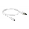 USB-kaabel DeLOCK 84807 USB 2.0 1 m USB A Micro-USB B Valge