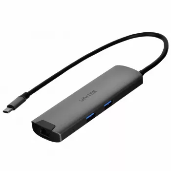 Liidese jaotur UNITEK H1112F USB 3.2 Gen 1 USB-C