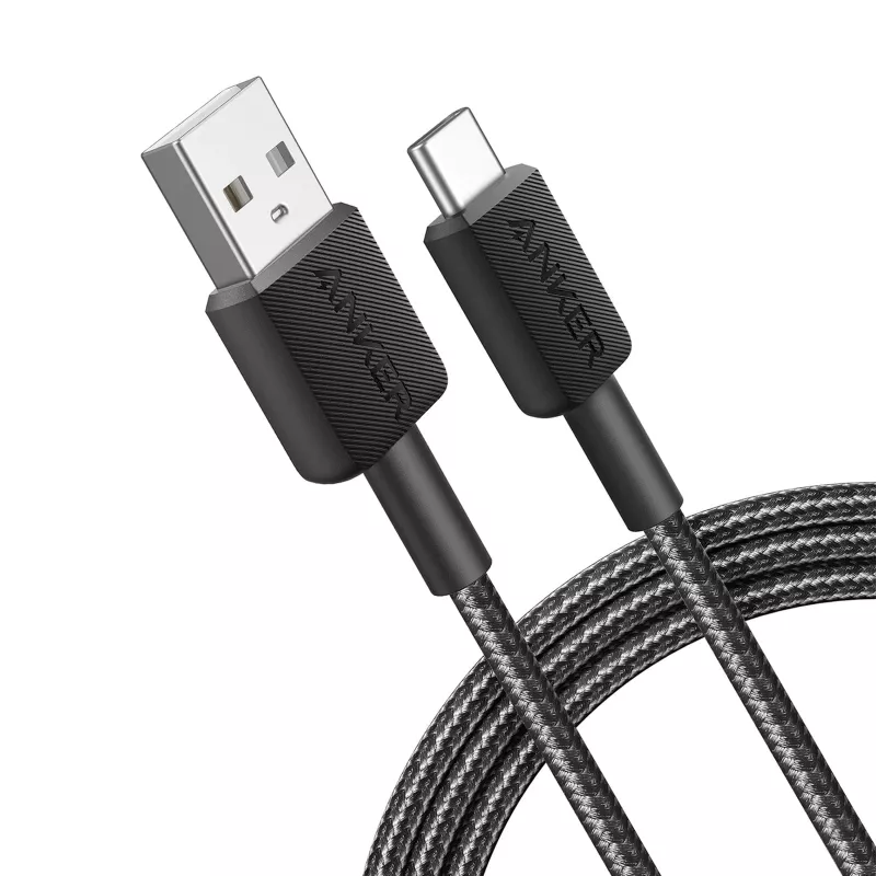 Anker Innovations 322 USB-A–USB-C kaabel nailonist 1,8 m must – kaabel – digitaalne/andmed
