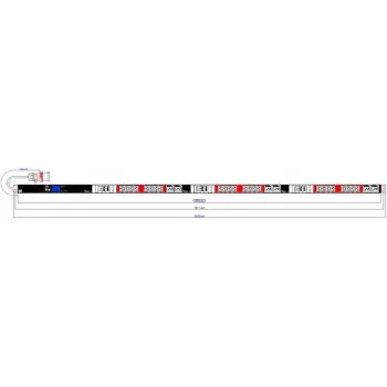 PDU Bachmann BlueNet BN2000ALU toitejaotusseade 24x C13 6x C19, rack-kinnitatav