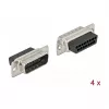 Juhtmepistik DeLOCK 66709 D-Sub 15 pin must hõbedane