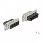 Juhtmepistik DeLOCK 66709 D-Sub 15 pin must hõbedane