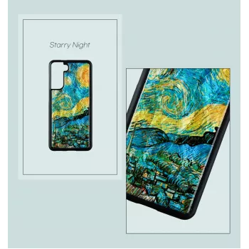 Kaitseümbris iKins Samsung Galaxy S21+ jaoks — täheöö must