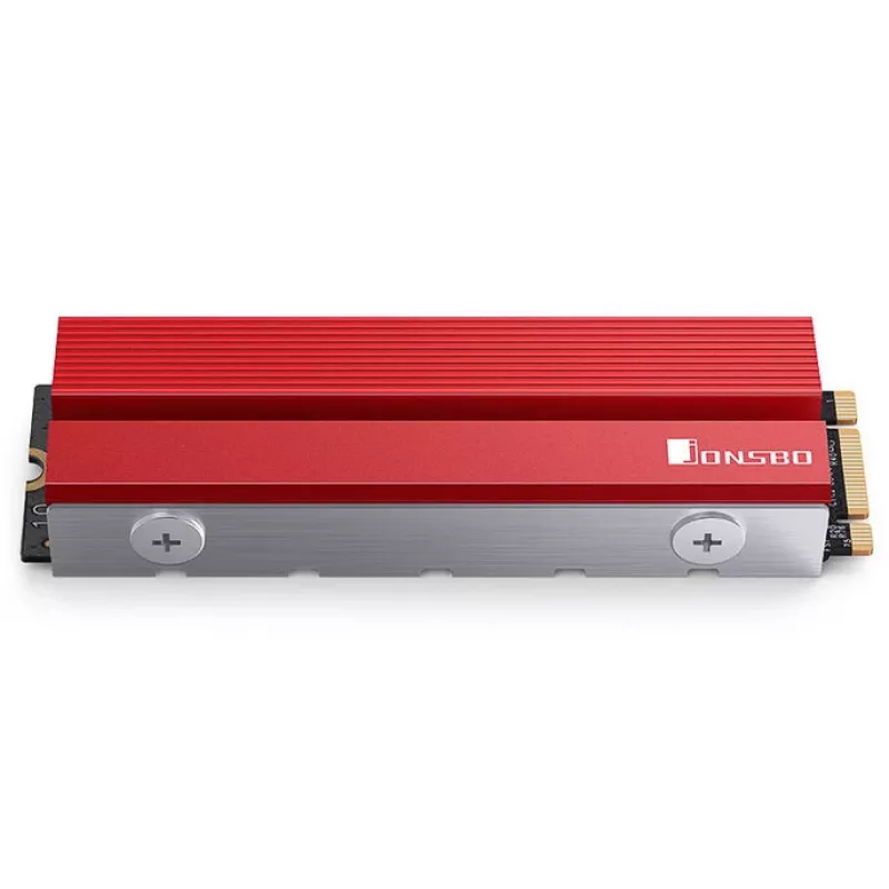 M.2 SSD jahuti Jonsbo M.2-6 RED 2280 passiivne jahutusradiaator 2280 NVMe/SATA draividele