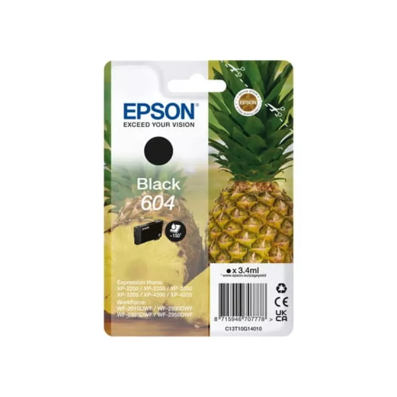 Epson 604 tindikassett 1 tk Originaal Standardmahuline Must