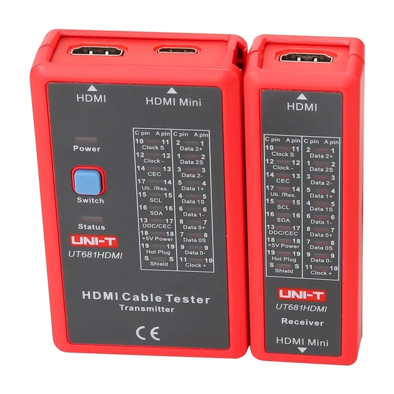 HDMI kaabli tester No name UT681HDMI — HDMI järjepidevuse ja juhtmestiku kontroll