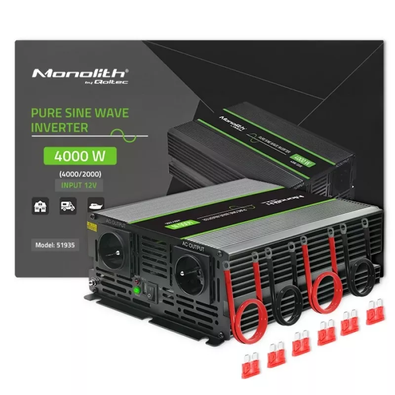 Qoltec Monolith toiteadapter/inverter Auto 4000 W Must