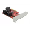 SATA PCI Express x4 kaart DeLOCK 6 porti madalprofiilne vormitegur