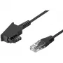 Wentronic Goobay - Telefonikaabel - TAE-F (M) - RJ-45 (M) - 10m - Must (51235)