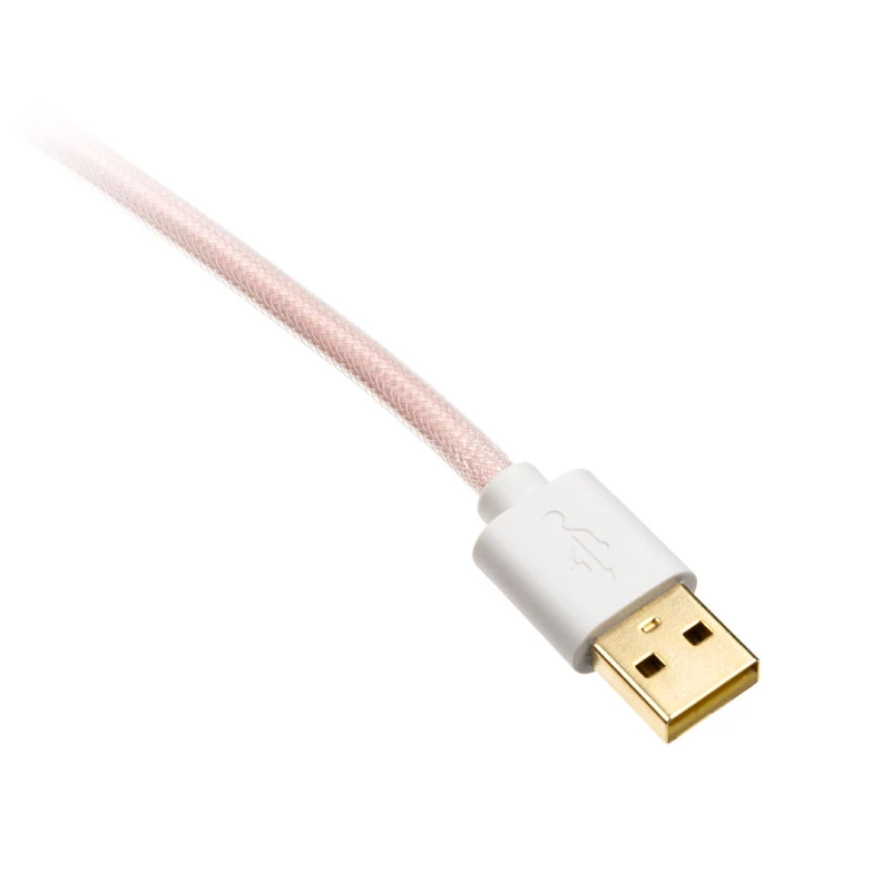 Ducky Premicord Cotton Candy spiraalkaabel, USB Type-C - USB Type-A - 1.8m