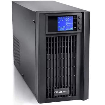 UPS QOLTEC Pure Sine Wave 3kVA 2400W koos AVR-i ja LCD-ekraaniga