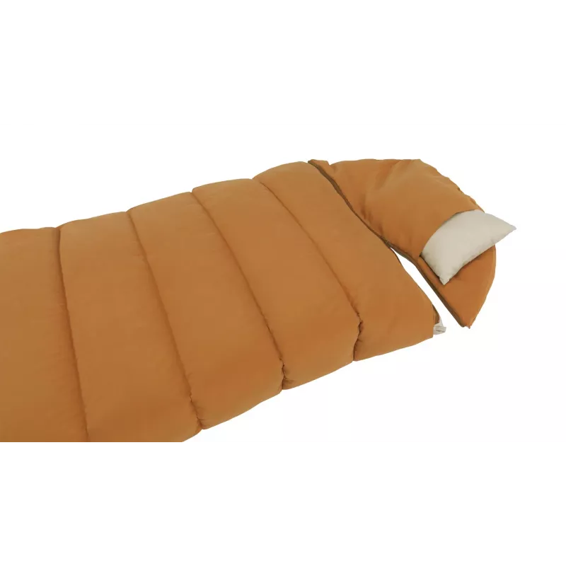 Magamiskott Outwell 230506 poolristkülikukujuline täiskasvanutele, 2300×850 mm, max kasutajapikkus 195 cm, puuvill/nailon/polüester (taaskasutatud), kollane