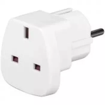 Wentronic Goobay Travel Adapter, Valge - UK-Socket > Type F (Type F, CEE 7/7) (94270)