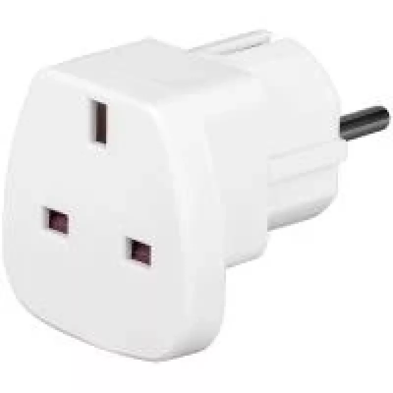 Wentronic Goobay Travel Adapter, Valge - UK-Socket > Type F (Type F, CEE 7/7) (94270)