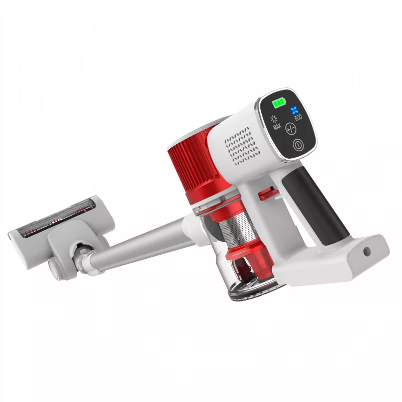 Juhtmeta tolmuimeja Adler AD 7051 — 300 W max, 22,2 V aku, 0,6 L tolmukottita, roostevabast terasest toru, EPA F8, LED-tuli, valge/punane