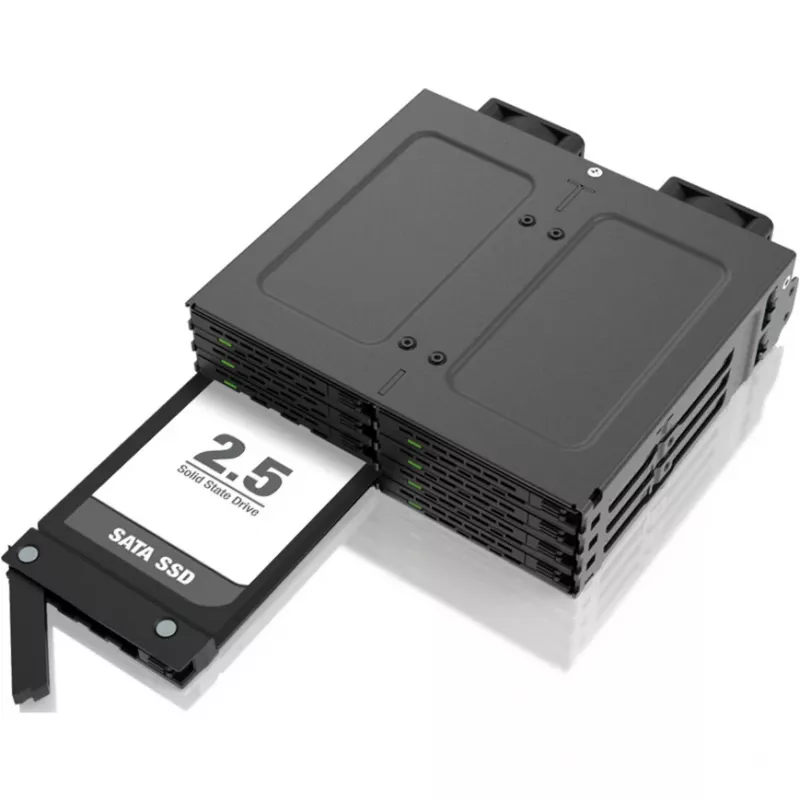 Välise kettaseadme salv IcyBox MB038 seeria jaoks – mudel MB038TP-B, must, ühilduv MB038-ga