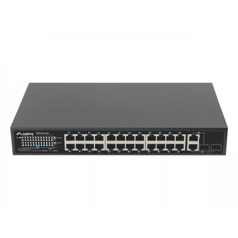 Lanberg RSFE-24P-2C-250 võrgulüliti, haldamata, Gigabit Ethernet (10/