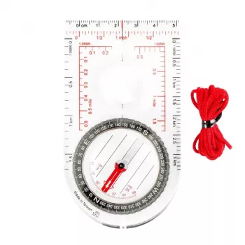 Handheld map compass Helikon Scout Mk2 Acrylic Blend — liquid-filled, scales 1:25k/1:24k/1:50k/1:62.5k, backlight, ruler, 10 mm depth
