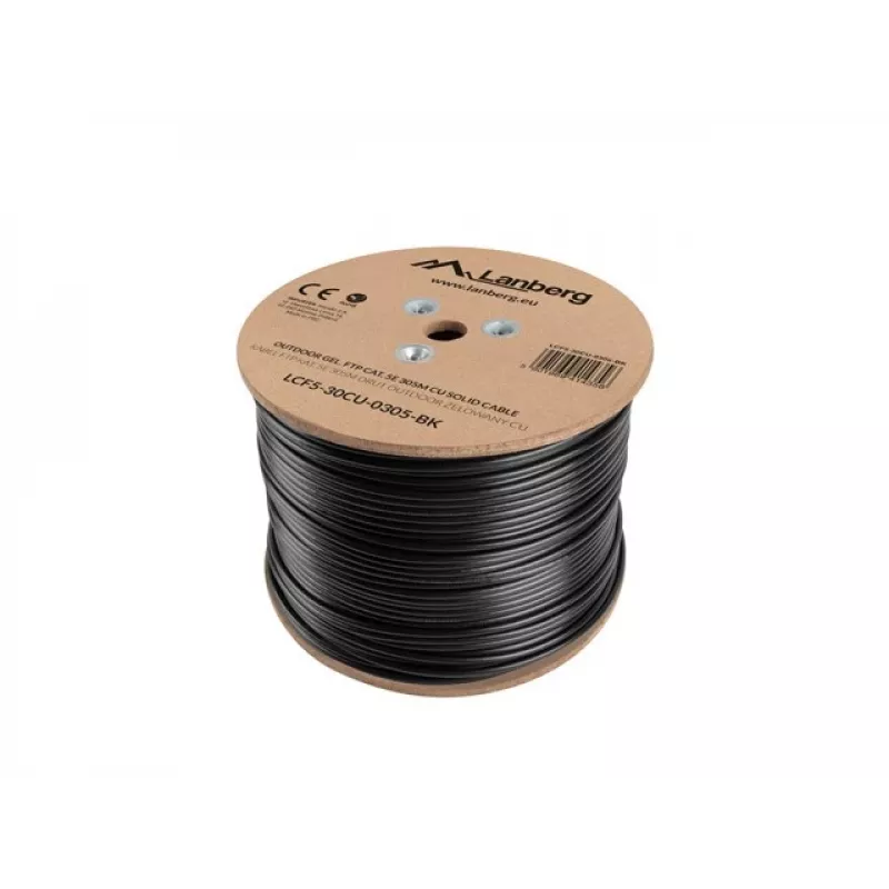 Võrgukaabel Lanberg LCF5-30CU-0305-BK RJ45 Cat5e 305 m Must