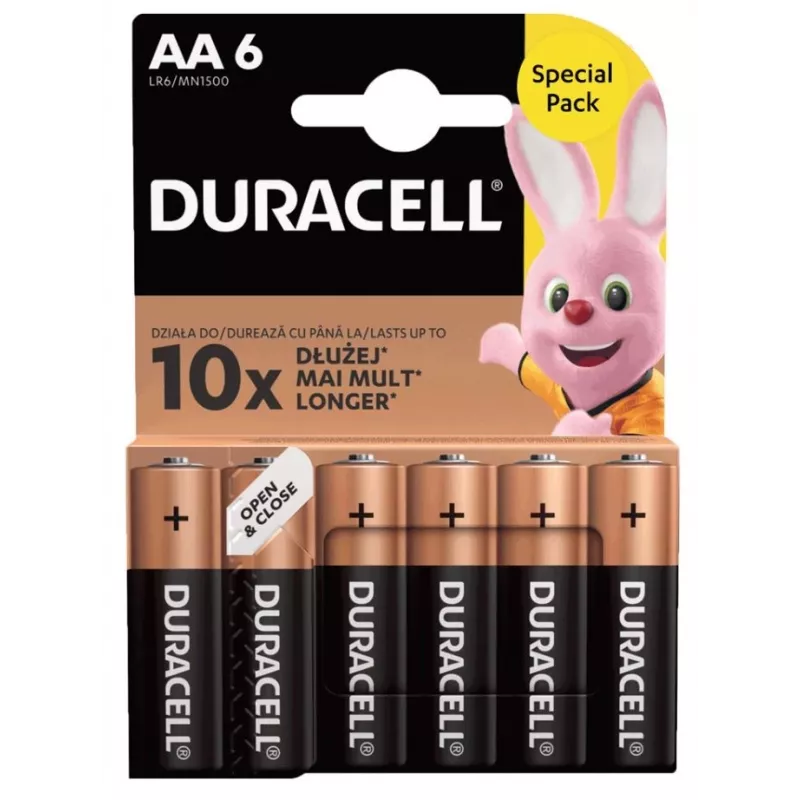 Patareipakend Duracell Basic AA / LR6 — 6 tk (leelispatarei)