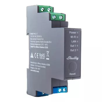 Shelly Pro 2 DIN Rail WiFi/LAN/Bluetooth releelüliti
