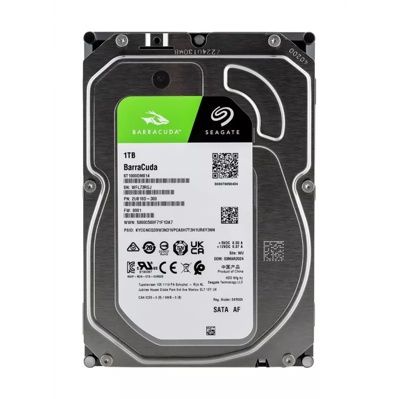 Seagate Barracuda ST1000DM014 sisemine kõvaketas 1 TB 7200 RPM 256 MB 3.5 tolli Serial ATA III