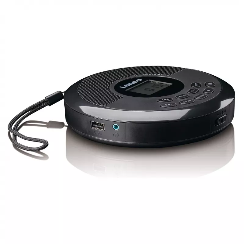 Kaasaskantav CD-mängija Lenco CD-340BK — must, kaasaskantav disain