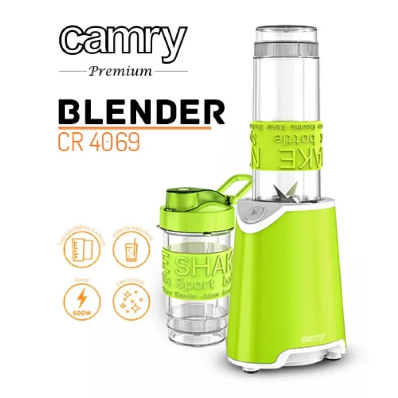 Camry CR 4069 blender 600 L Cooking blender Green, Transparent, White 500 W