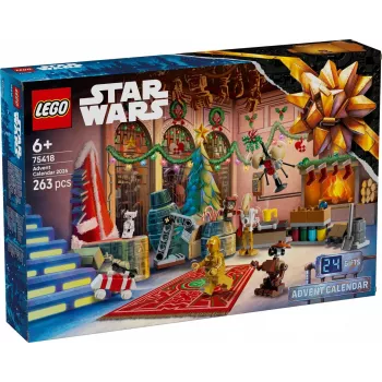 LEGO Star Warsi ehitusmänguasi 2025. aasta advendikalender — komplekt 75418, hooajalised ehitatavad minifiguurid ja mudelid
