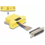 DELOCK D-Sub 25 kontakti emane RJ12 emane monteerimiskomplekt, kollane