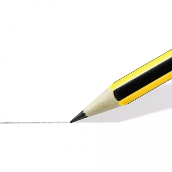 Puidust pliiats Staedtler Noris 120 2H — kõvadus 2H, pliiatsisüdamiku Ø 2 mm, üksik, must/kollane