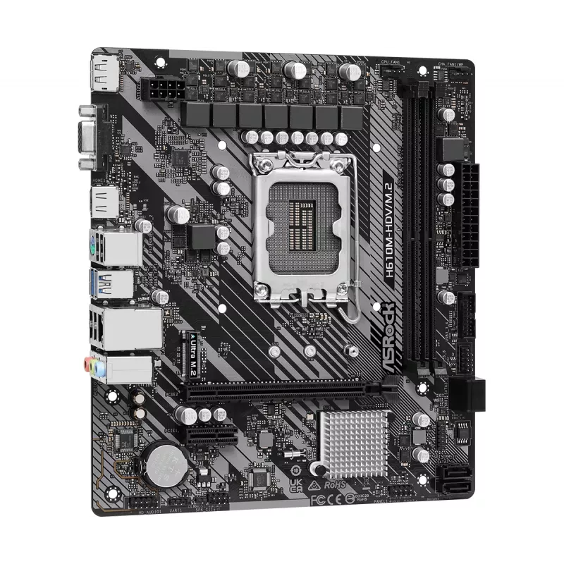 ASRock H610M-HDV/M.2 R2.0 LGA1700 DDR4 Micro-ATX Motherboard