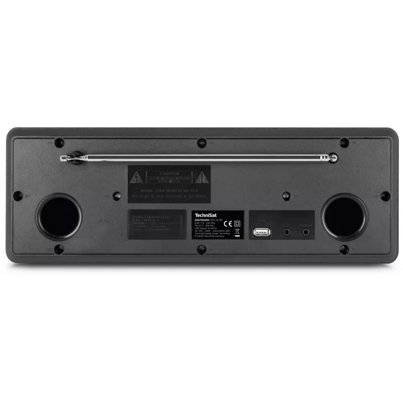 TechniSat DigitRadio 370 CD BT - Audiosüsteem - 2 x 5 W - Must