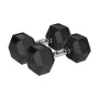 Hantel Rebel Active Hex kummikattega 15 kg — üks kuuskant-hantel, kompaktne käepide