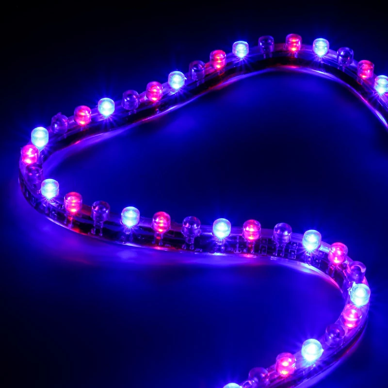 Universaalne ribavalgusti Lamptron FlexLight Multi — mitmevärviline LED, 70 mm laius, alalisvoolutoide