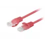Patchcord LANBERG PCU6-20CC-0025-R RJ45 Cat.6 U/UTP paigakaabel 0,25 m Punane