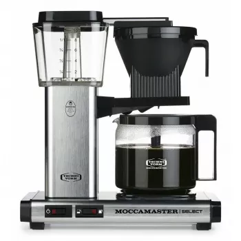 Tilgakohvimasin MOCCAMASTER KBG 741 — 1,25 L veepaak, 10-tassiline kann, 1520 W, roostevaba teras/must