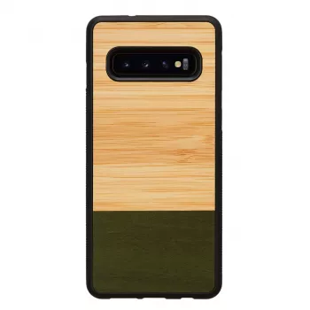Nutitelefoni ümbris man and wood Galaxy S10-le — bambusmets must
