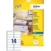 Isekleepuvad sildid Avery J8159-100 — Valge, tindiprinter, püsiliim, pakend