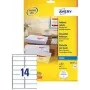 Isekleepuvad sildid Avery J8159-100 — Valge, tindiprinter, püsiliim, pakend